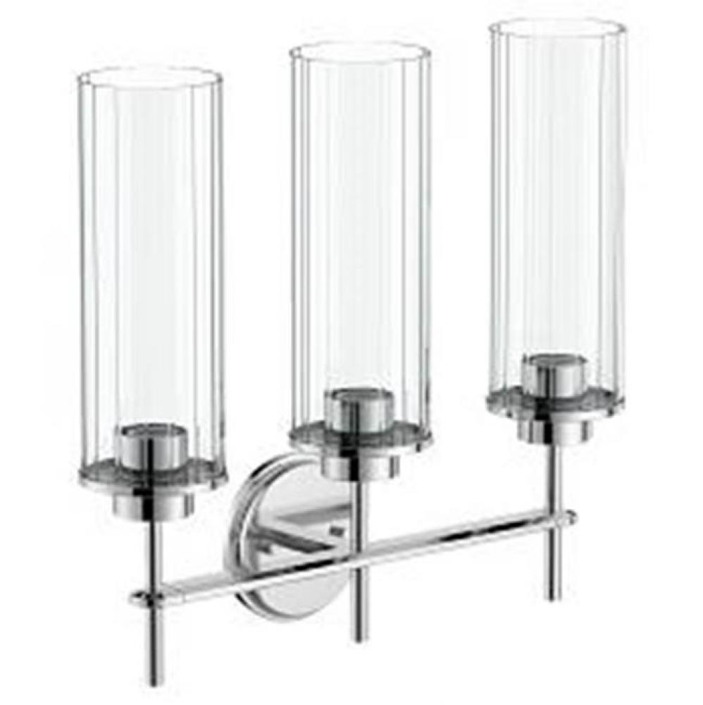 Chrome Three Globe Bath Light