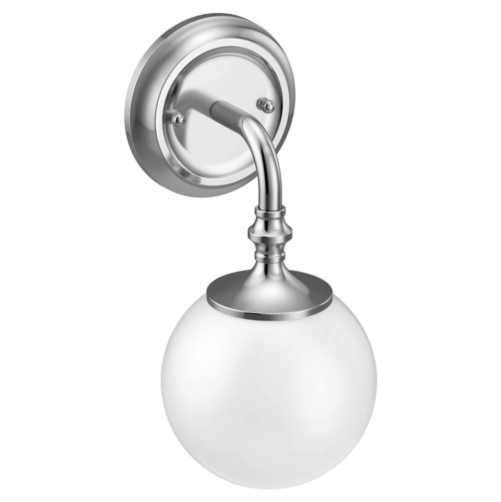 Chrome One Globe Bath Light