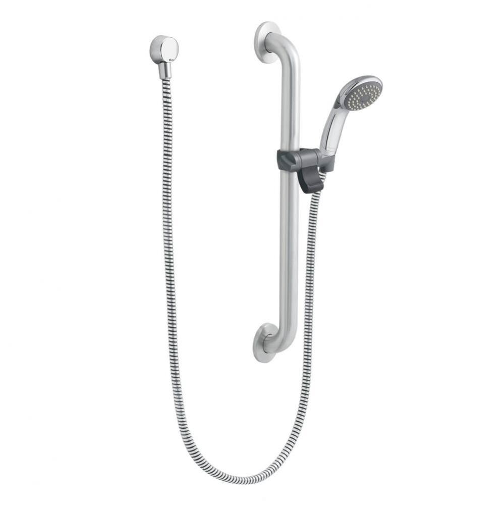 Chrome/stainless slide bar/grab bar shower