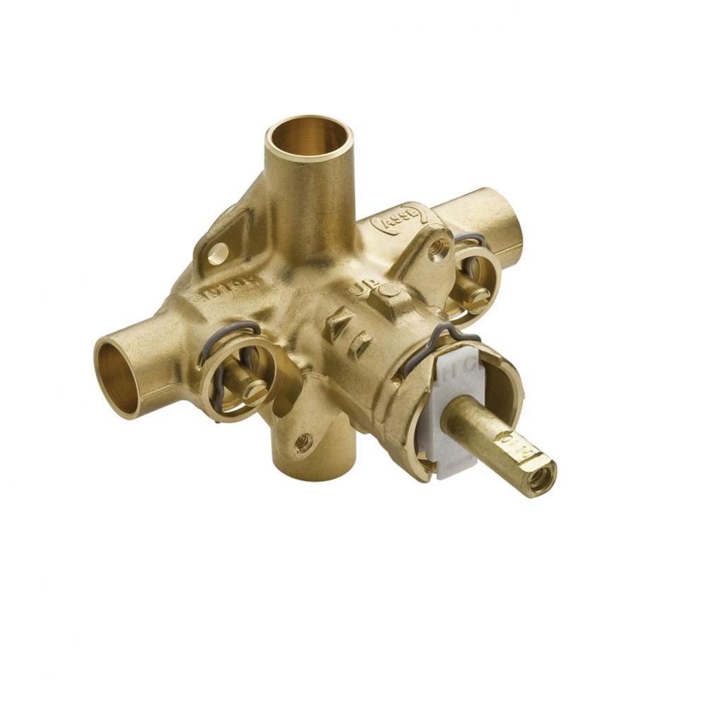 MOEN POSI-TEMP VALVE, 1/2 IN. CONNECTION, 1/4 TURN STOPS, 12 PER CASE