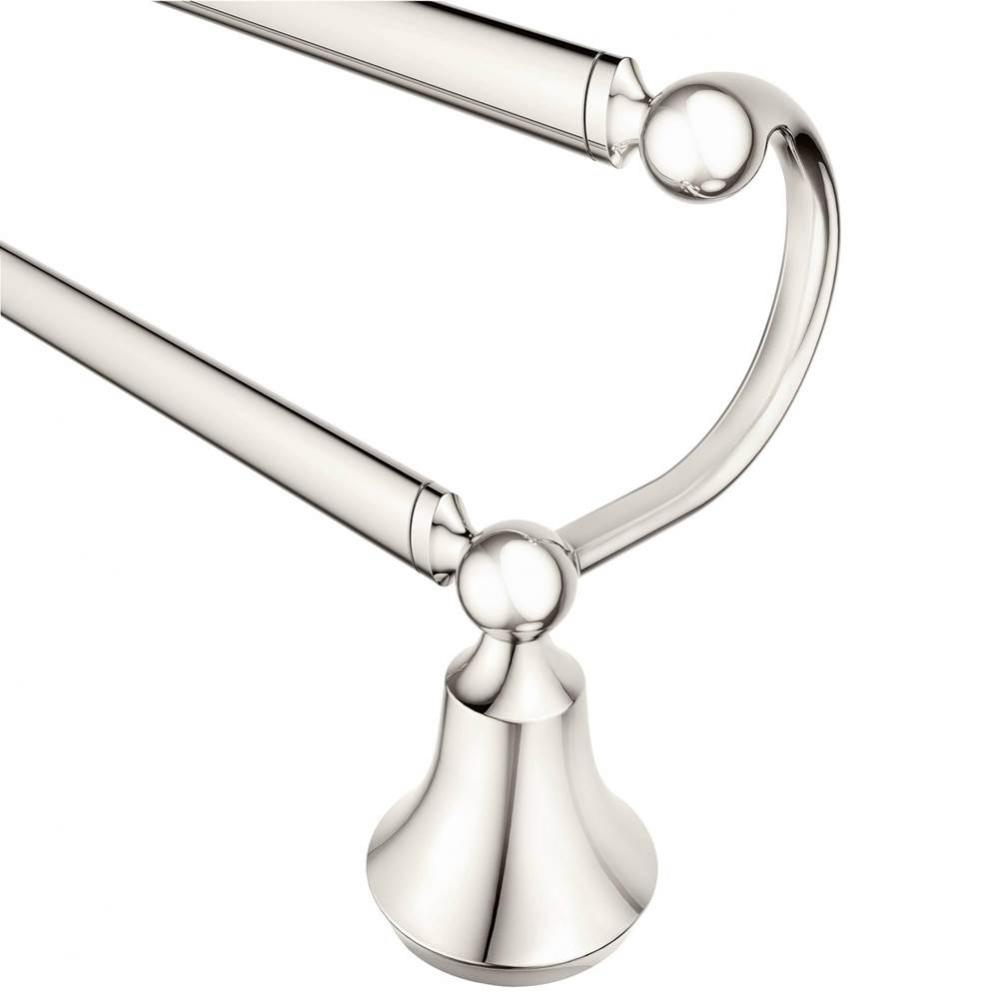 Wynford 24-Inch Double Towel Bar, Polished Nickel