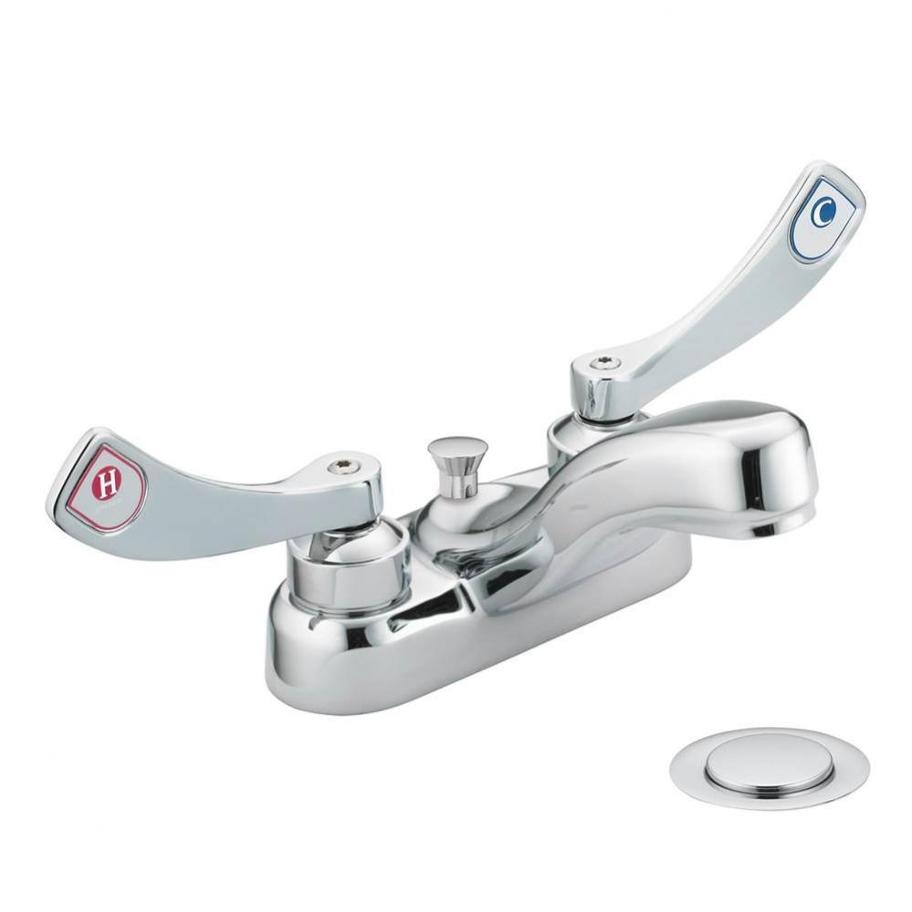 Chrome two-handle lavatory faucet