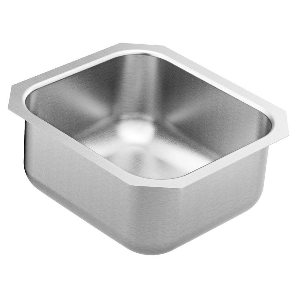 1800 Series 16.5-inch 18 Gauge Undermount Single Bowl Stainless Steel Kitchen or Bar Sink