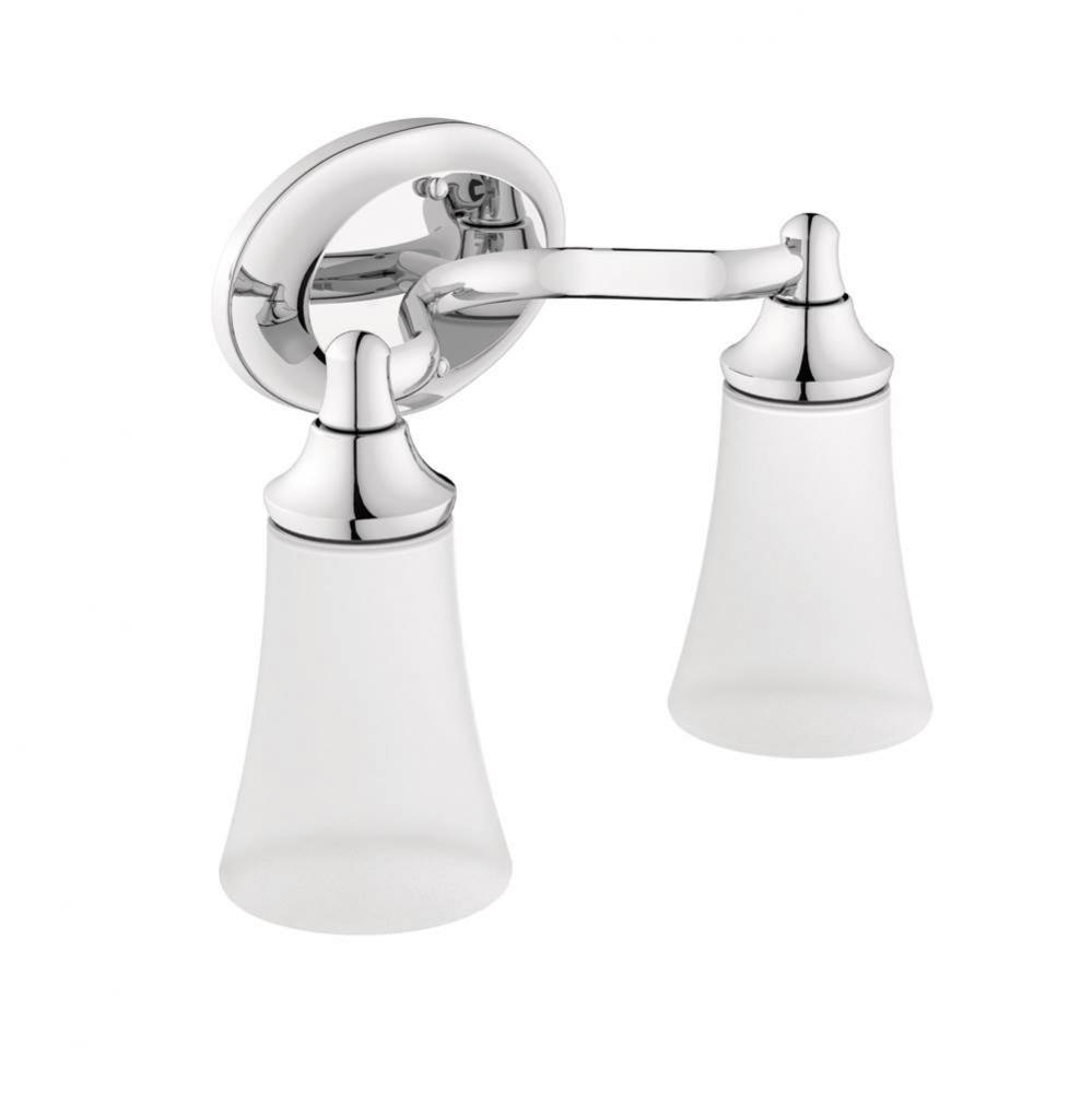 Chrome Two Globe Bath Light