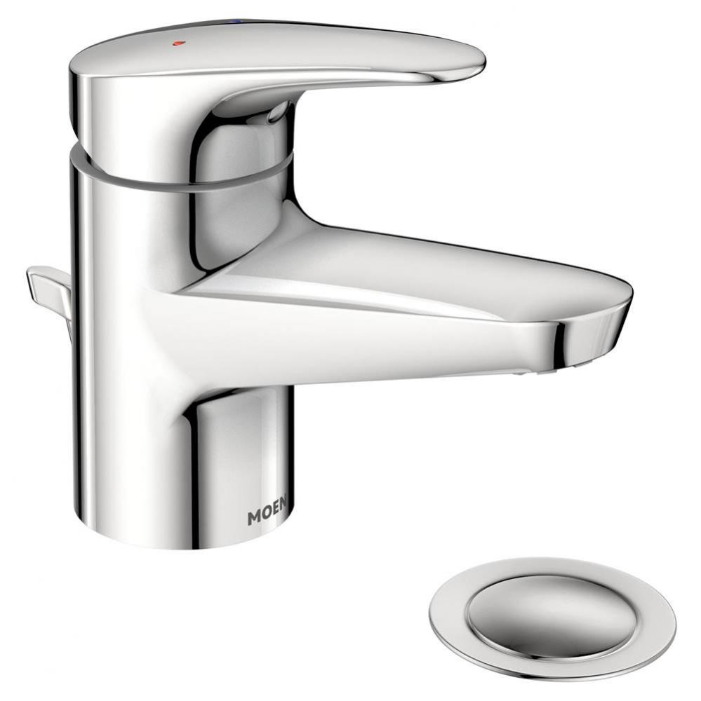 Chrome one-handle lavatory faucet