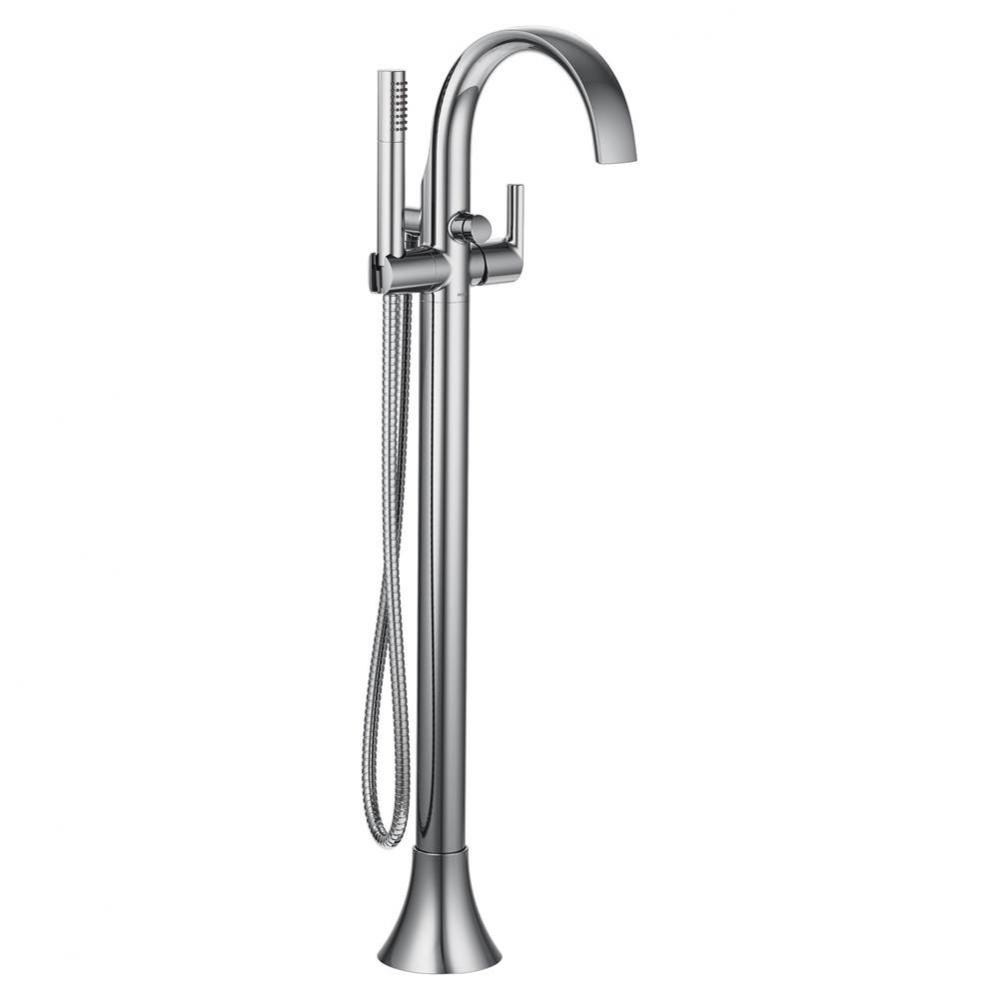 Doux One-Handle Freestanding Floor Mount Tub Filler with Handshower, Chrome