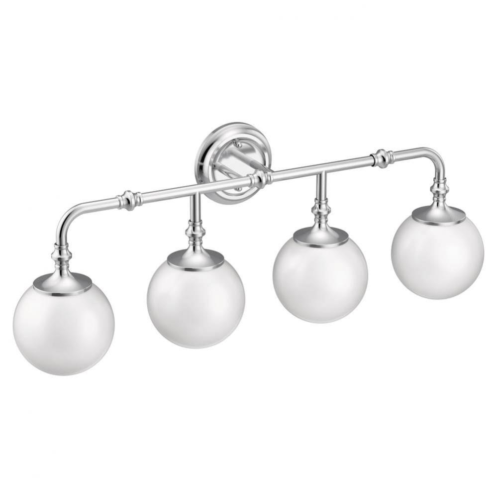 Chrome Four Globe Bath Light