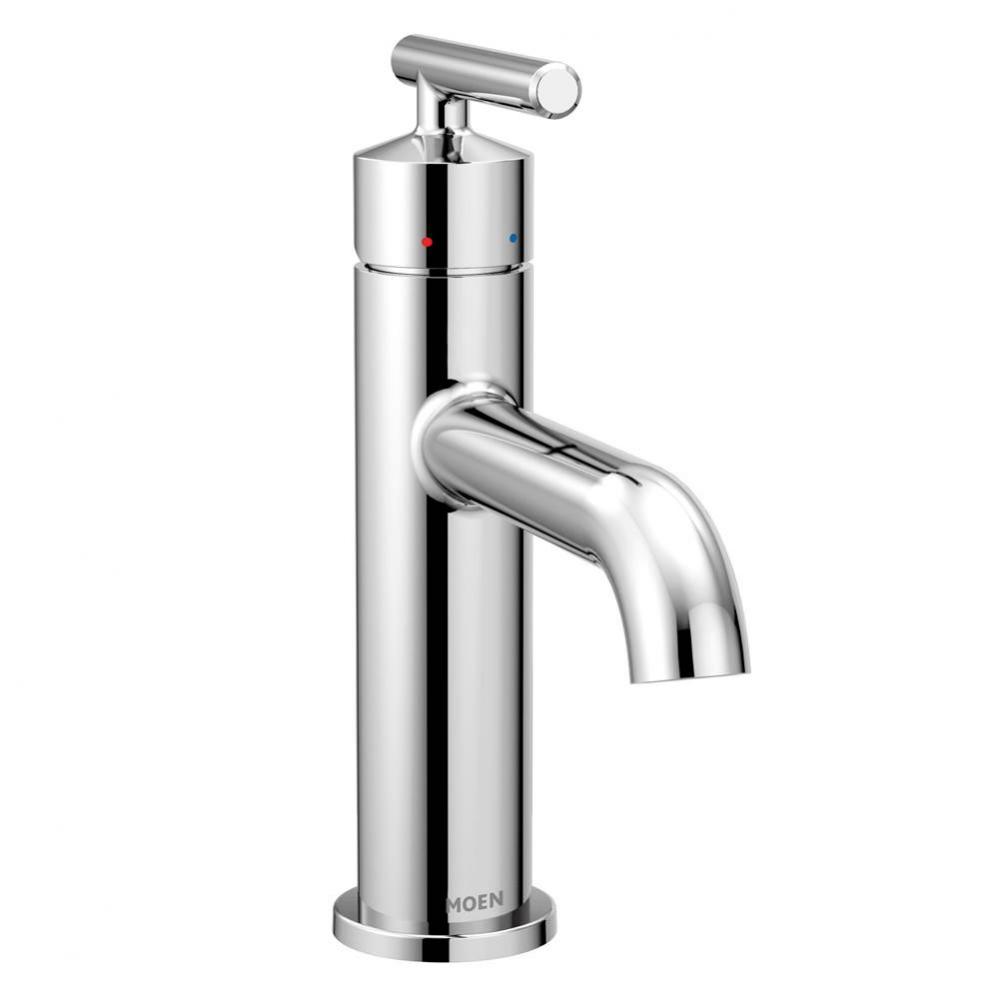 Gibson One-Handle Single Hole Modern Bathroom Sink Faucet with Optional Deckplate, Chrome