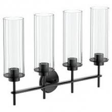 Moen YB1764BL - Matte Black Four Globe Bath Light