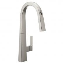 Moen S75005EVSRS - Nio Smart Faucet Touchless Pull Down Sprayer Kitchen Faucet with Voice Control and Power Boost, Sp