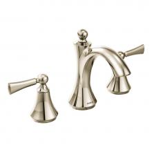 Moen T4520NL - Wynford 8 in. Widespread 2-Handle High-Arc Bathroom Faucet in Polished Nickel (Valve Sold Separate