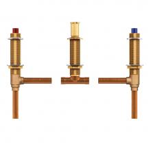 Moen 4792 - Two Handle 3-Hole Roman Tub Valve Adjustable 1/2-Inch CC Connection, Brass