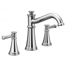 Moen T9023 - Belfield 2-Handle Deck-Mount Roman Tub Faucet in Chrome (Valve Sold Separately)