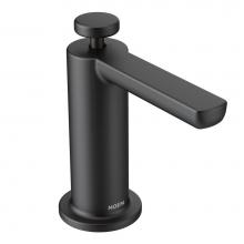 Moen S3947BL - Modern Deck Mounted Kitchen Soap Dispenser with Above the Sink Refillable Bottle, Matte Black