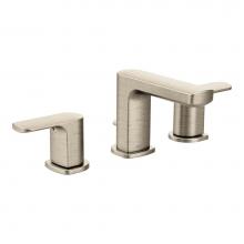 Moen T6920BN - Rizon 8 in. Widespread 2-Handle Bathroom Faucet Trim Kit in Brushed Nickel (Valve Sold Separately)