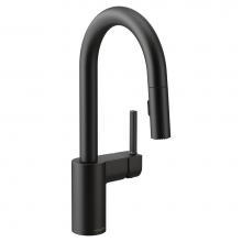 Moen 5965BL - Align One-Handle Pulldown Bar Faucet with Power Clean featuring Reflex, Matte Black