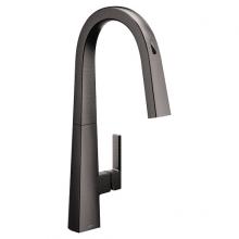 Moen S75005EV2BLS - Nio Motion Control Smart Kitchen Faucet In Matte Black - One Handle High Arc Pulldown