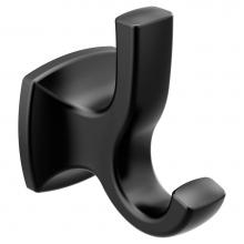 Moen YB5103BL - Matte Black Double Robe Hook