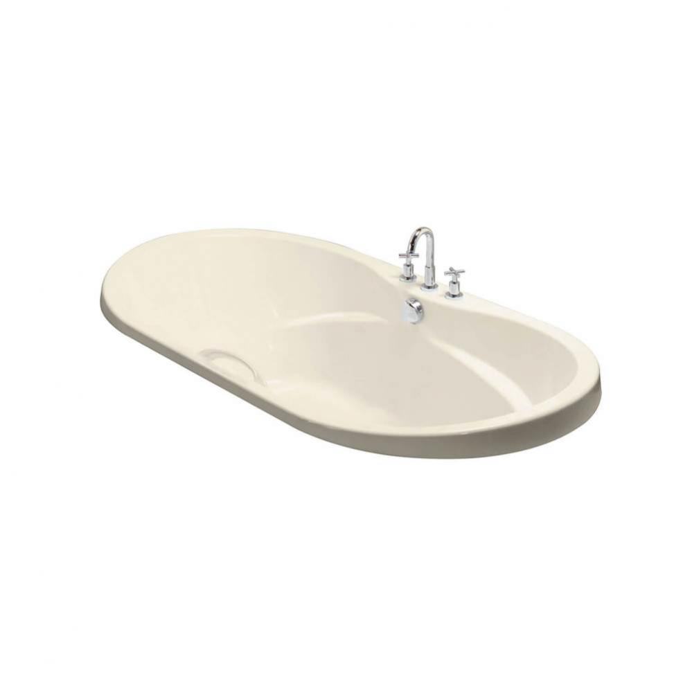 Living 7242 Acrylic Drop-in Center Drain Combined Hydromax &amp; Aerofeel Bathtub in Bone