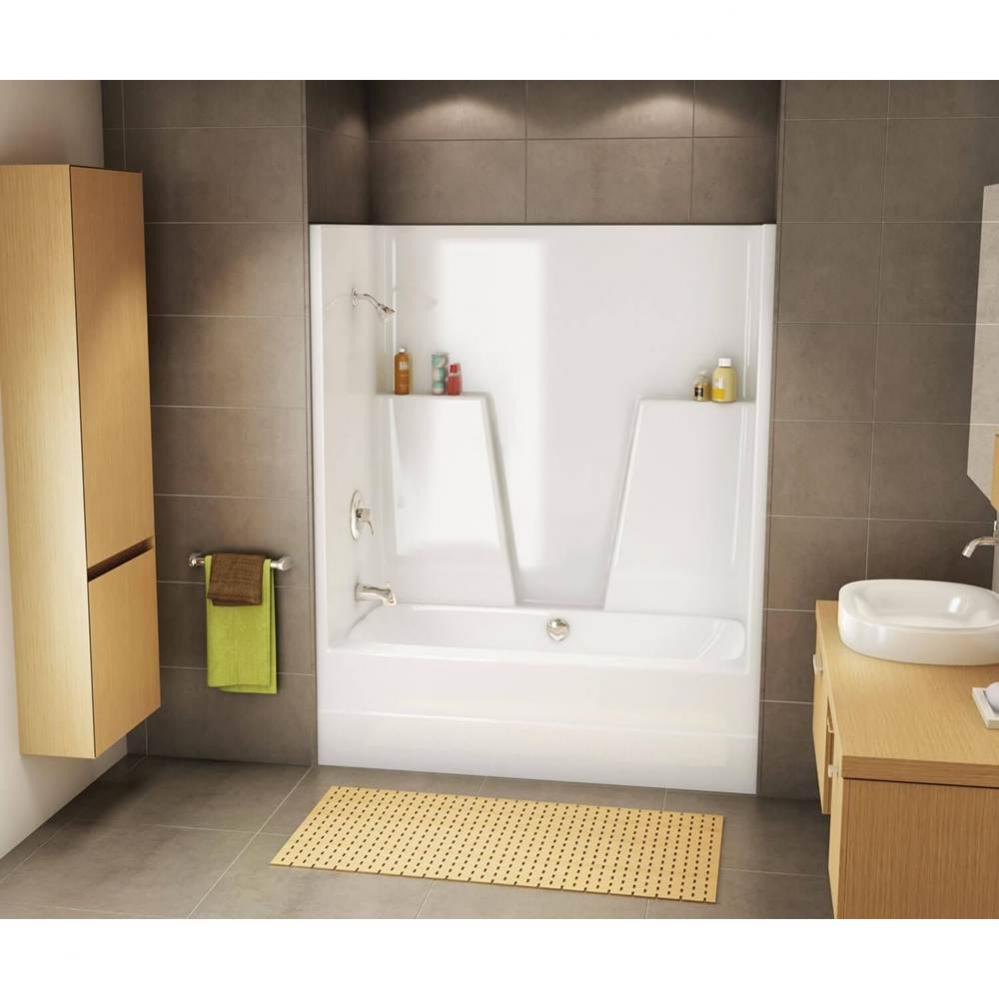 BG6034C AcrylX Alcove Center Drain One-Piece Tub Shower in White