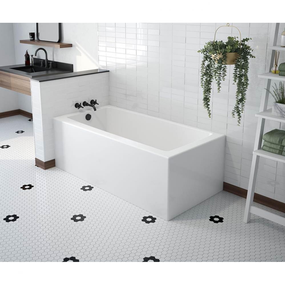 Mackenzie Corner 6030 AFR AcrylX Corner Left-Hand Drain Bathtub in White