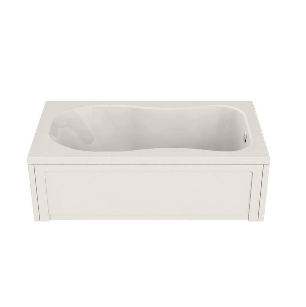 Topaz 6032 Acrylic Alcove End Drain Hydromax Bathtub in Biscuit