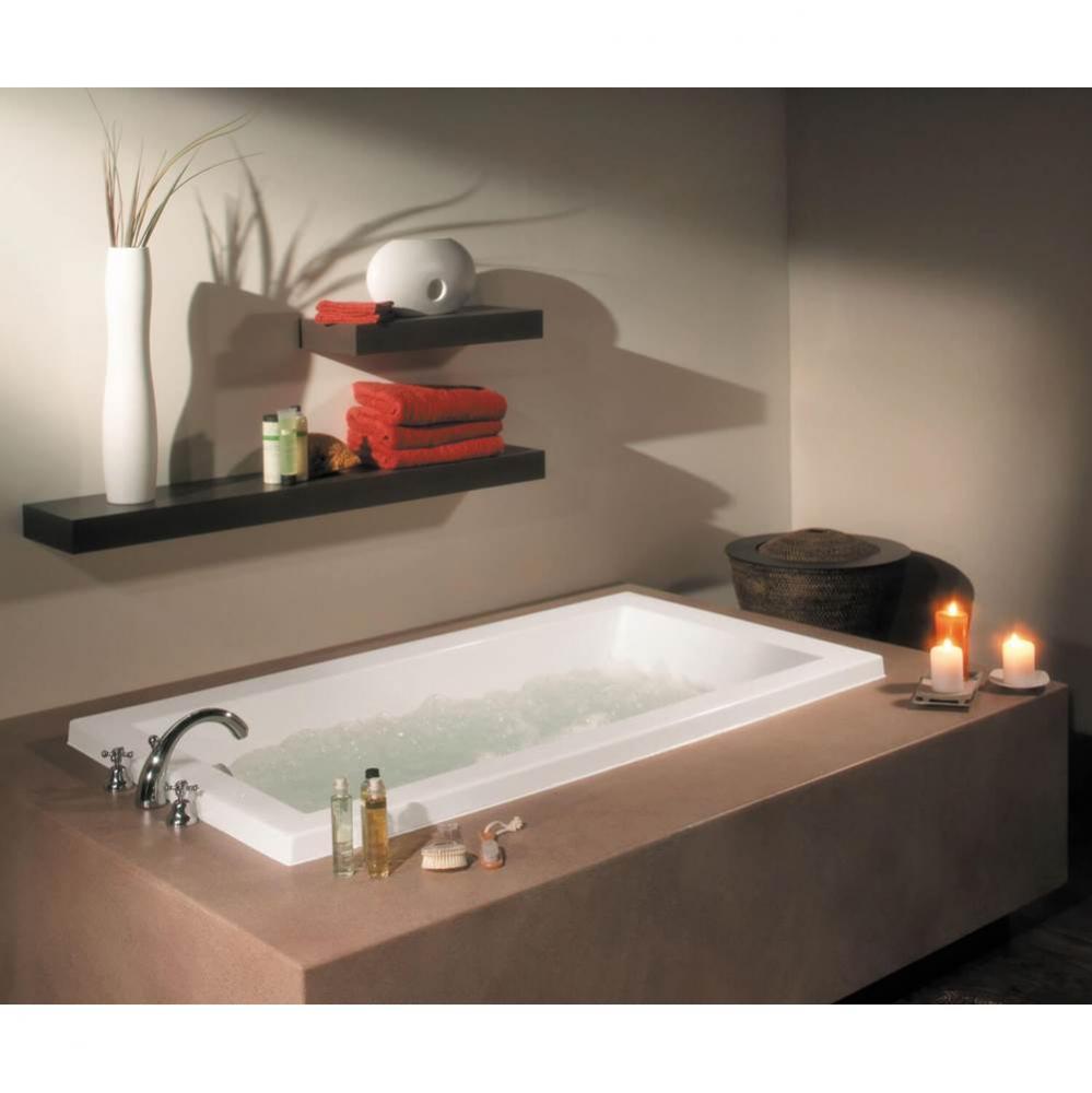 Aiiki 7236 Acrylic Drop-in End Drain Hydrofeel Bathtub in White