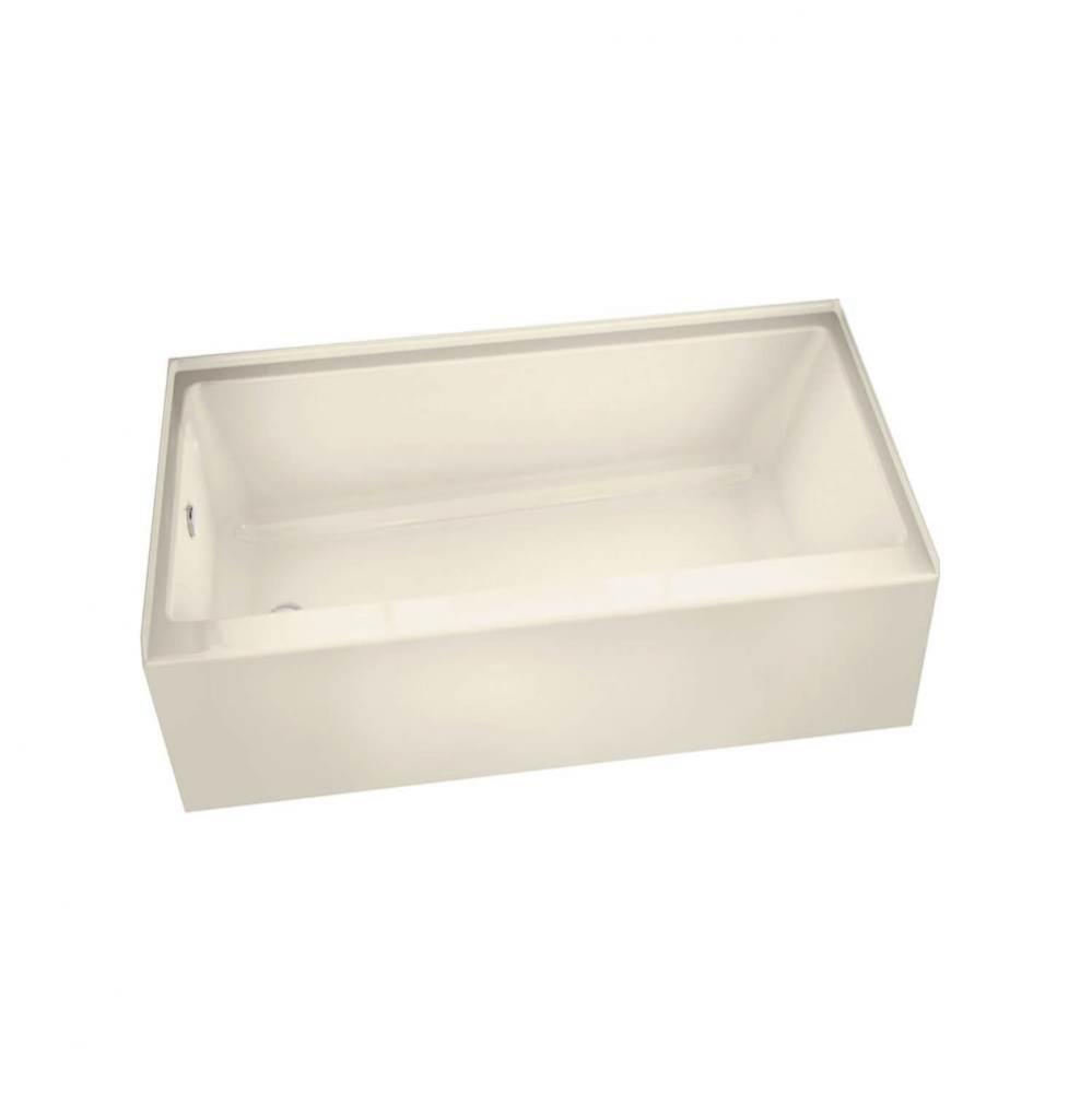 Rubix 6032 Acrylic Alcove Right-Hand Drain Bathtub in Bone