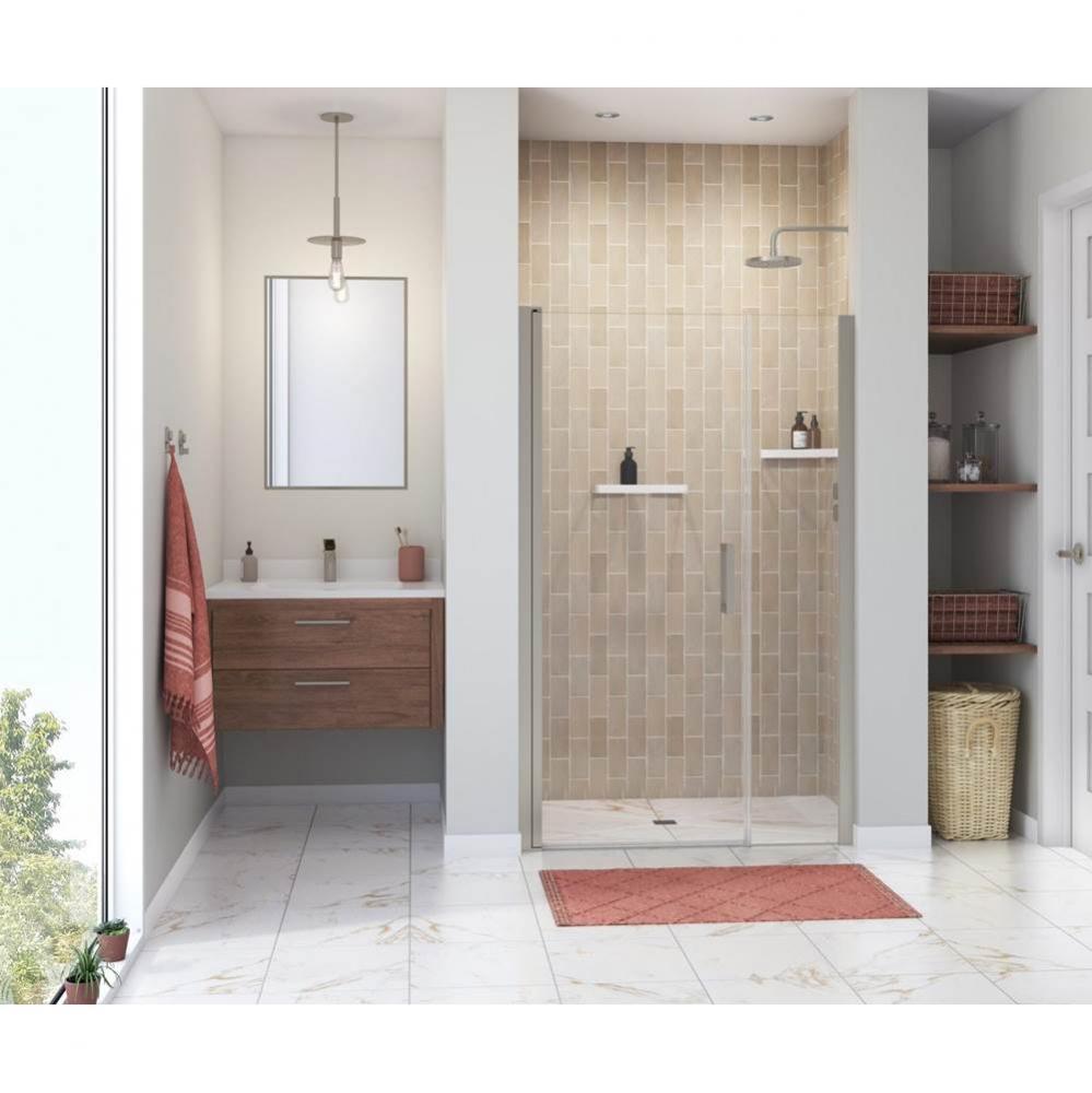 Manhattan 45-47 x 68 in. 6 mm Pivot Shower Door for Alcove Installation with Clear glass &amp; Squ