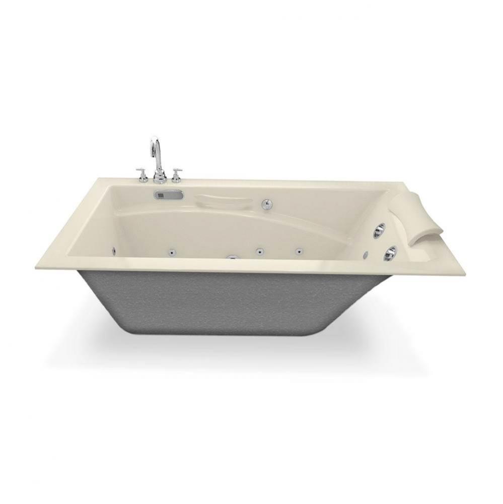 Optik 6032 Acrylic Alcove End Drain Bathtub in Bone