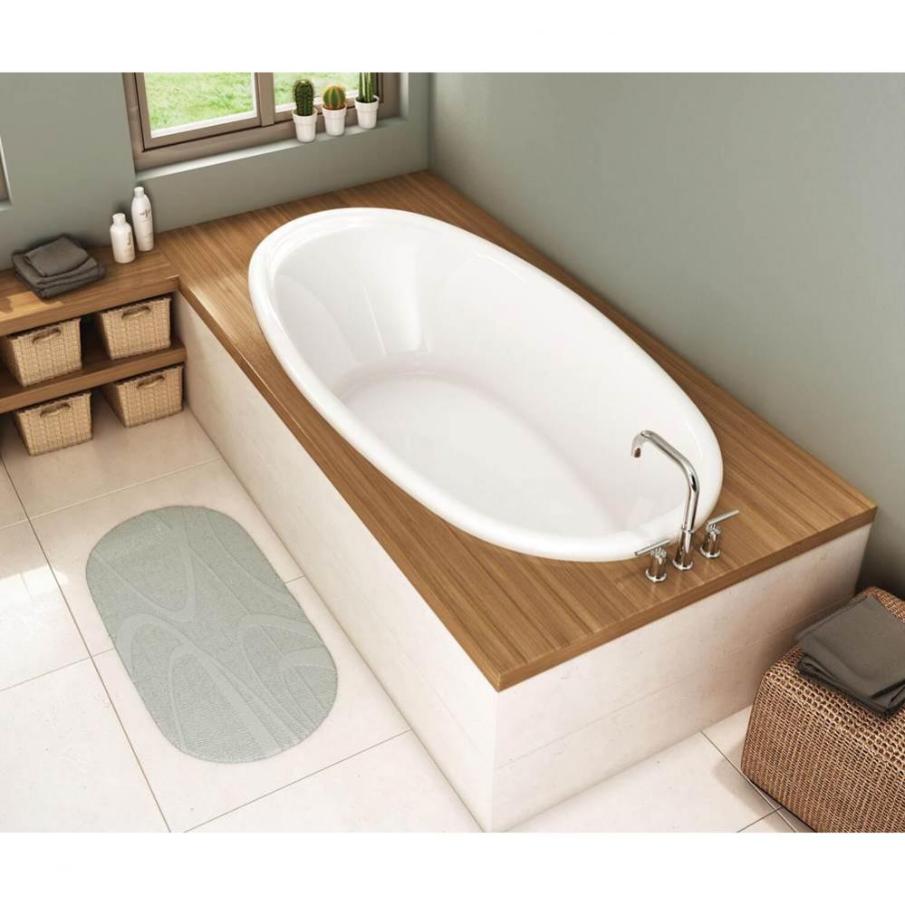 Saturna 6036 Acrylic Drop-in Center Drain Bathtub in White