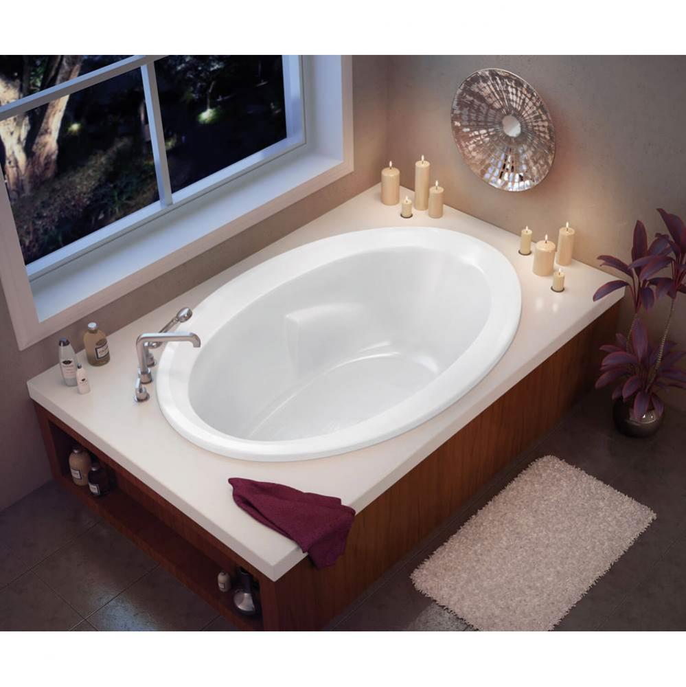 Twilight 59.75 in. x 41.5 in. Drop-in Bathtub with Whirlpool System End Drain in White