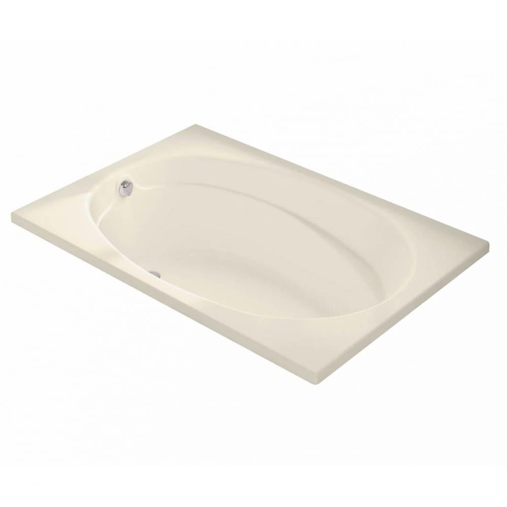 Temple 60 x 41 Acrylic Alcove End Drain Aeroeffect Bathtub in Bone