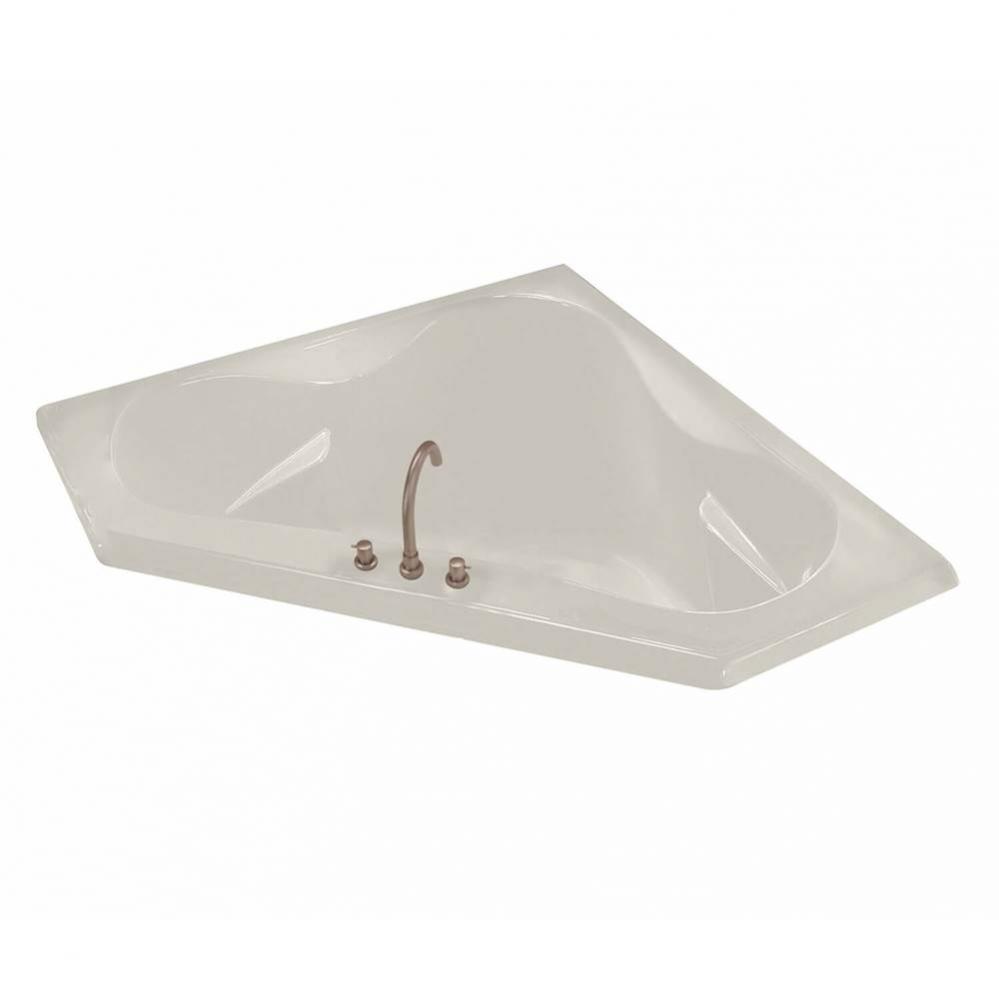 Tryst 59 x 59 Acrylic Corner Center Drain Aeroeffect Bathtub in Biscuit