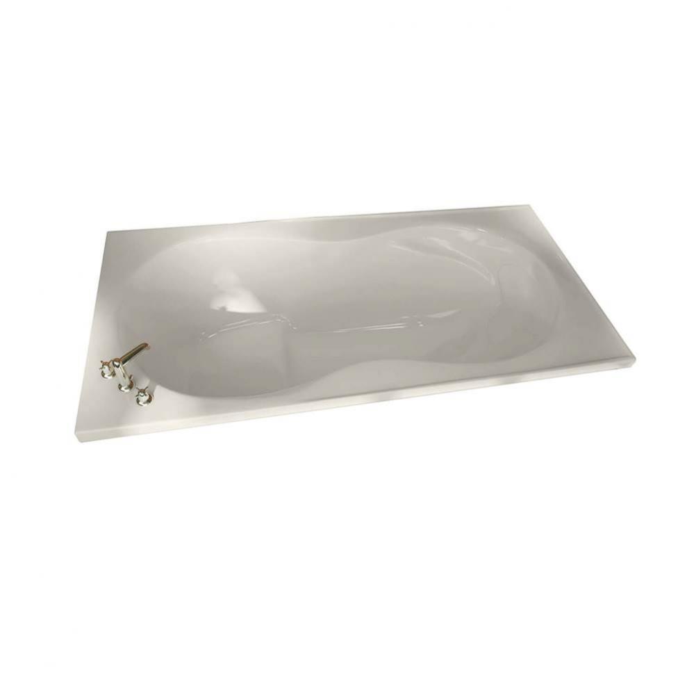 Melodie 66 x 33 Acrylic Alcove Center Drain Combined Hydromax &amp; Aerofeel Bathtub in Biscuit