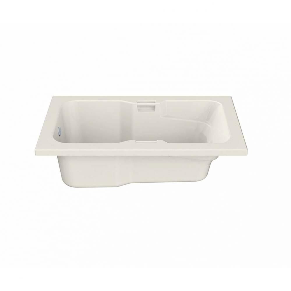 Lopez 6636 Acrylic Alcove End Drain Aeroeffect Bathtub in Biscuit