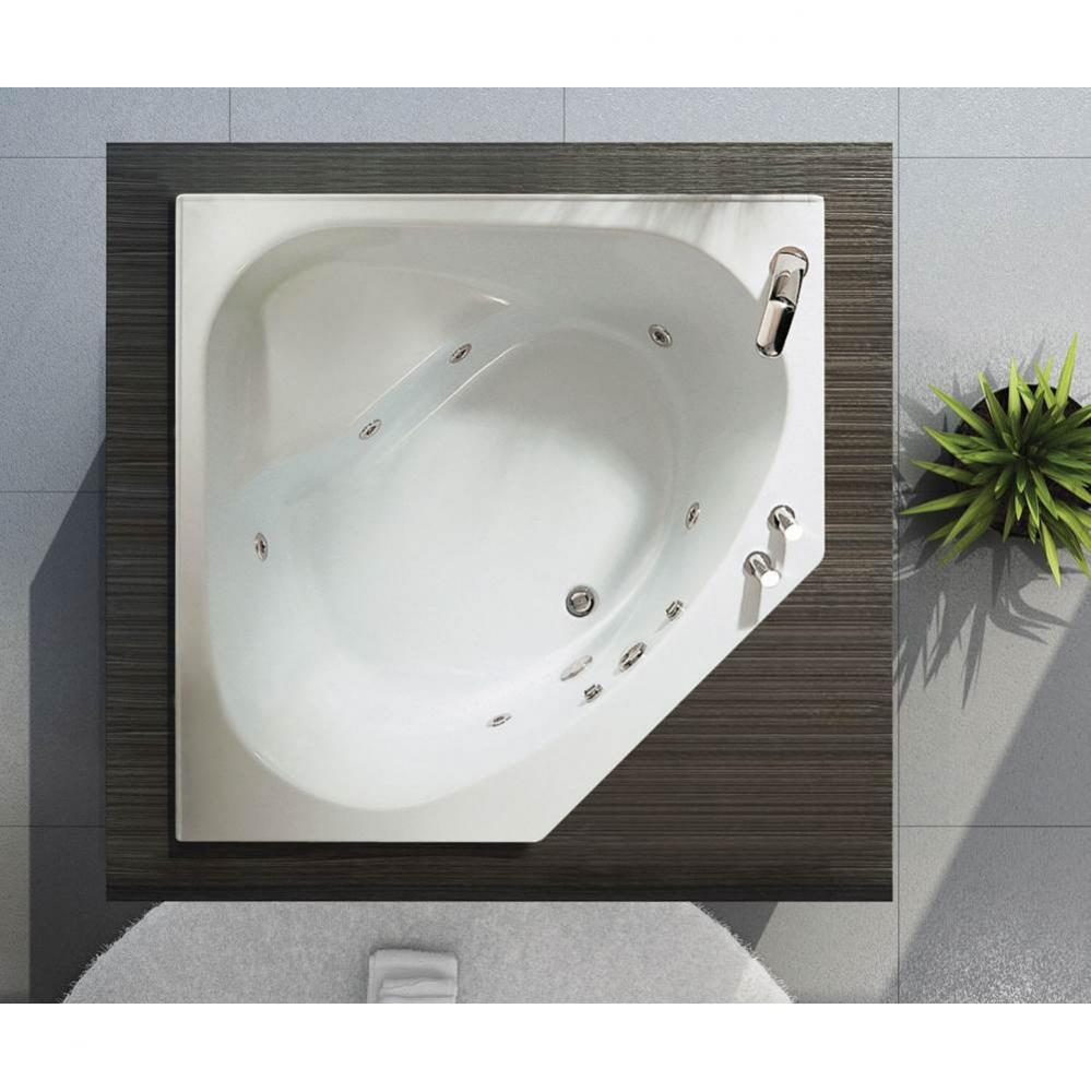 Tandem 5454 Acrylic Corner Center Drain Aeroeffect Bathtub in White