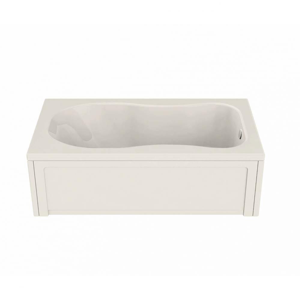 Topaz 6032 Acrylic Alcove End Drain Combined Hydromax &amp; Aerofeel Bathtub in Biscuit