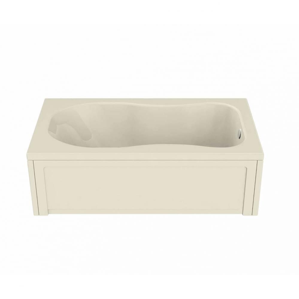 Topaz 6036 Acrylic Alcove End Drain Aerofeel Bathtub in Bone