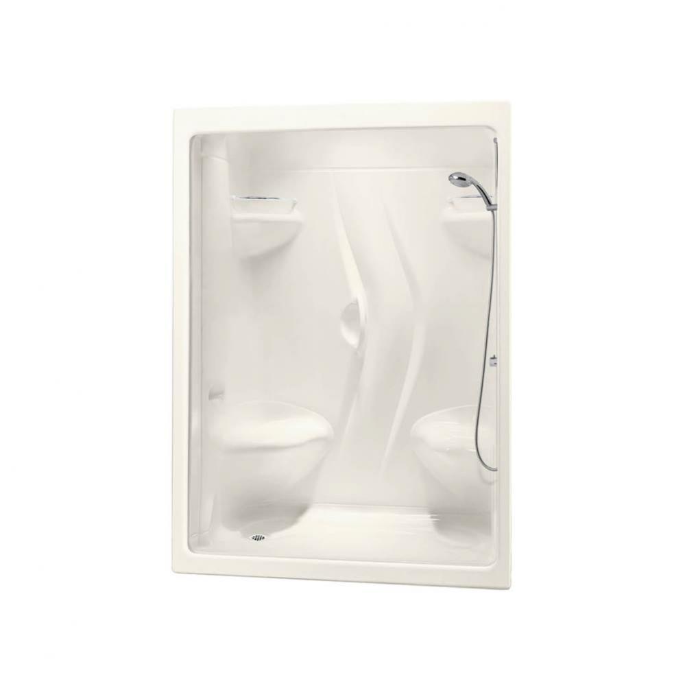 Stamina 60-I 59.5 in. x 35.75 in. x 85.25 in. 1-piece Shower with Two Seats, Left Drain in Biscuit