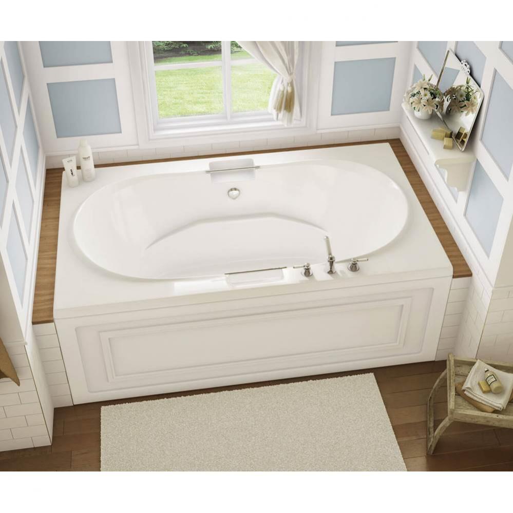 Antigua 71.75 in. x 41.75 in. Drop-in Bathtub with Hydrosens System Center Drain in White