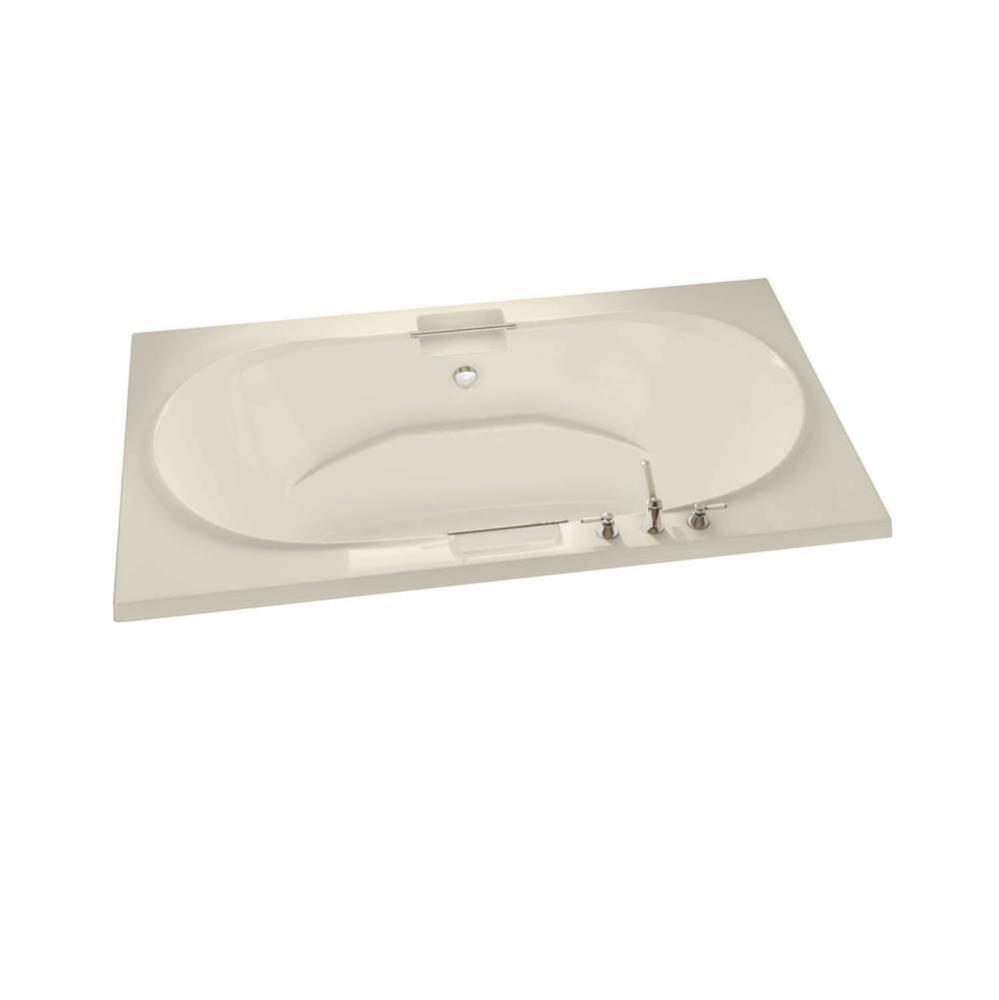 Antigua 71.75 in. x 41.75 in. Drop-in Bathtub with Center Drain in Bone