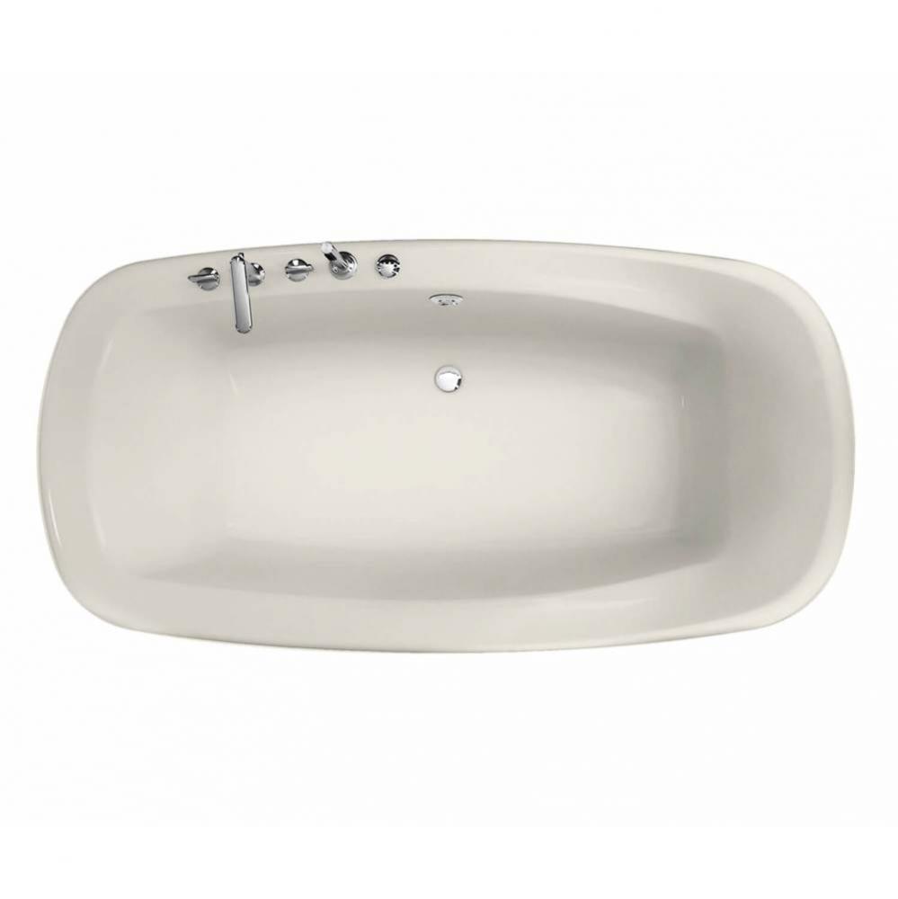 Eterne 7236 Acrylic Drop-in Center Drain Combined Hydromax &amp; Aerofeel Bathtub in Biscuit