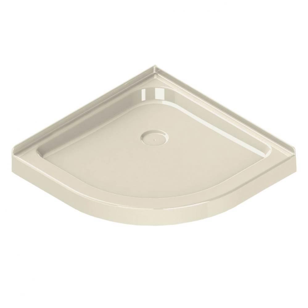 NR 36.125 in. x 36.125 in. x 4.125 in. Neo-Round Corner Shower Base with Center Drain in Bone