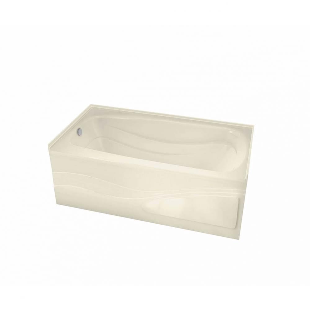 Tenderness 6042 Acrylic Alcove Right-Hand Drain Combined Whirlpool &amp; Aeroeffect Bathtub in Bon