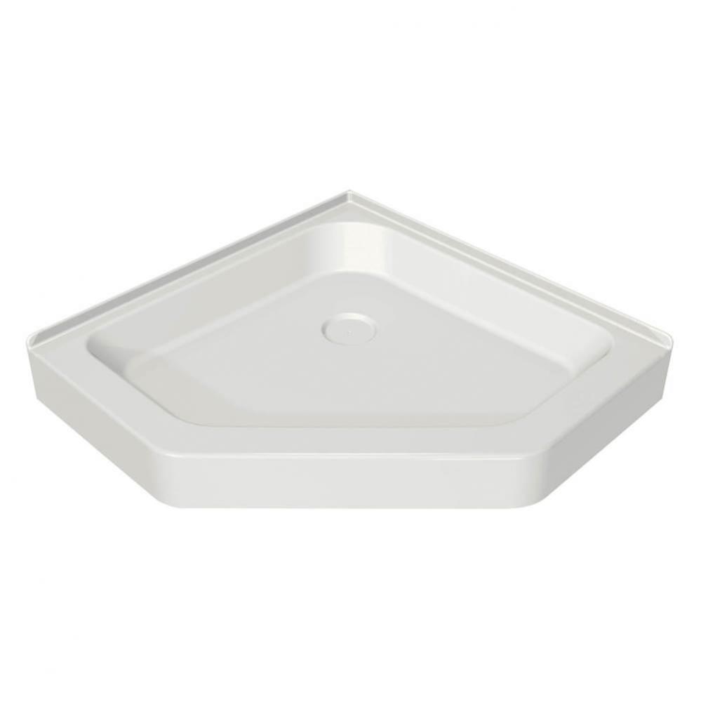 NA 38.125 in. x 38.125 in. x 6.125 in. Neo-Angle Corner Shower Base with Center Drain in White