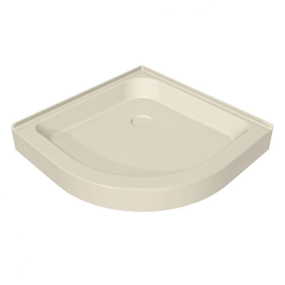 NR 36.125 in. x 36.125 in. x 6.125 in. Neo-Round Corner Shower Base with Center Drain in Bone