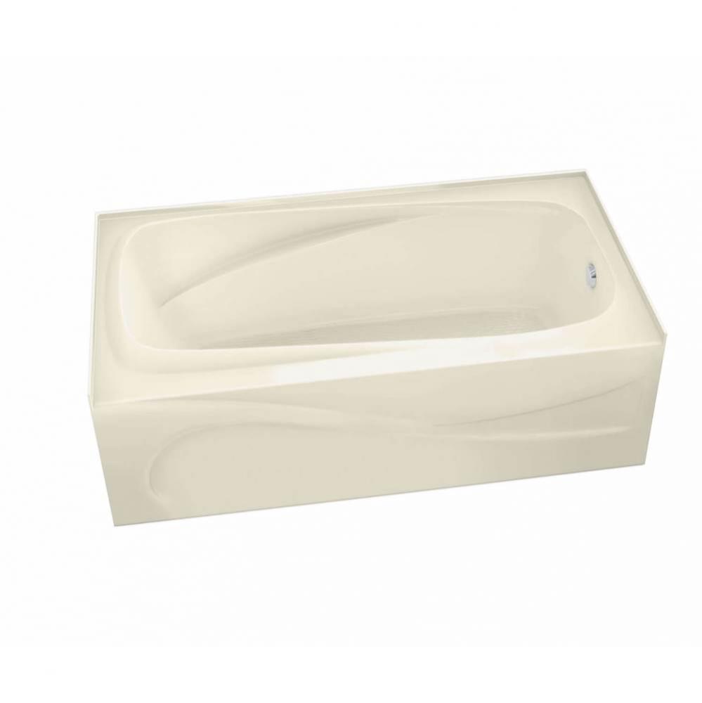 Santorini 60 in. x 32 in. Alcove Bathtub with Right Drain in Bone