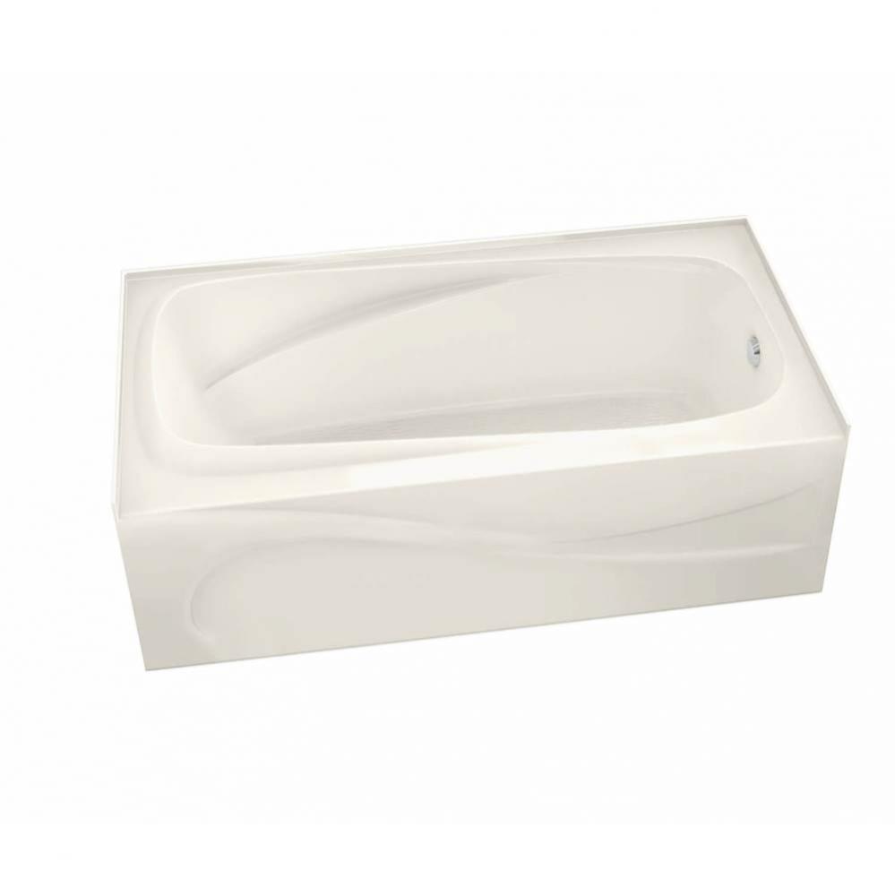 Santorini 60 in. x 32 in. Alcove Bathtub with Right Drain in Biscuit