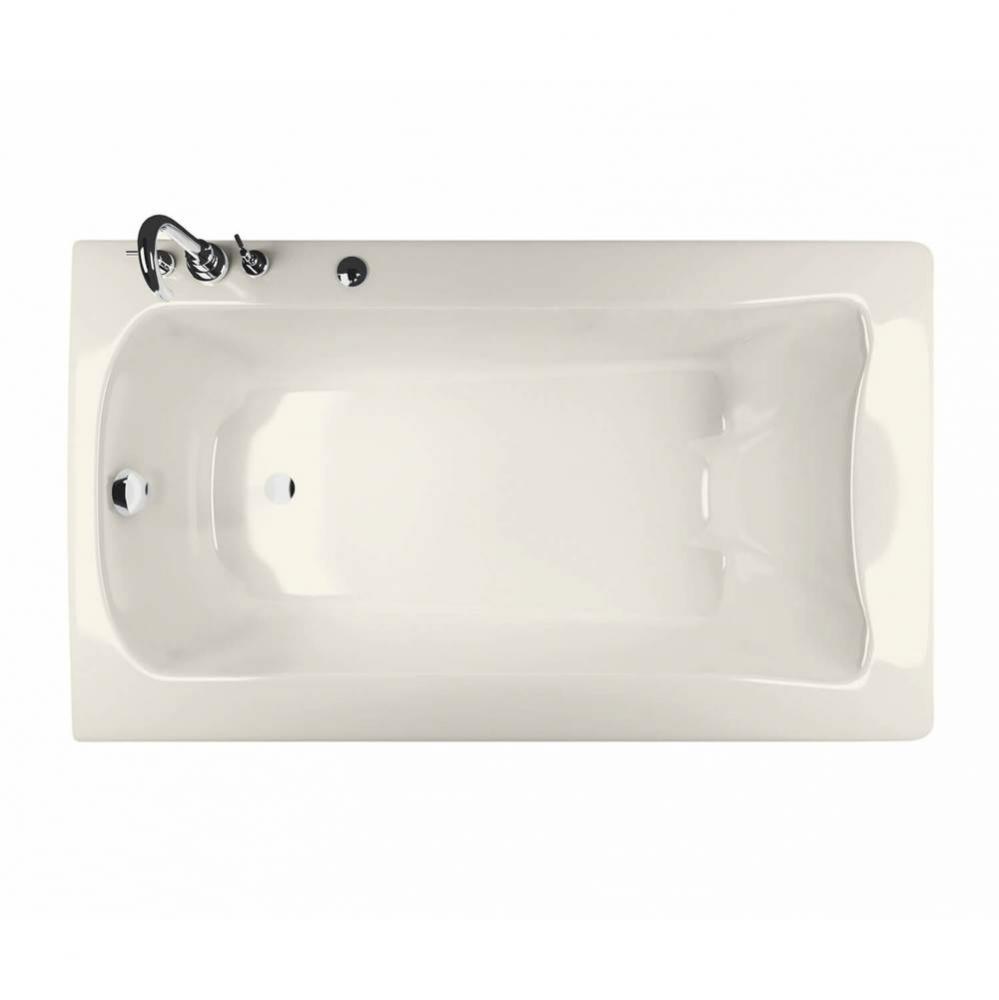 Release 6032 Acrylic Drop-in Left-Hand Drain Aerofeel Bathtub in Biscuit